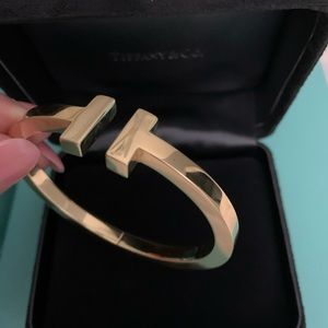 Tiffany & Co. 18k Gold T Bangle